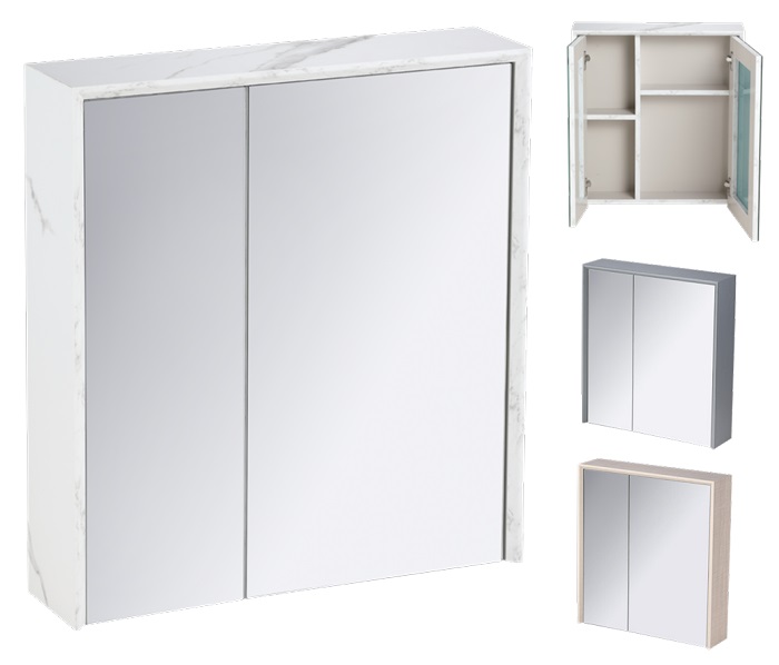 RUBINE 2 Doors PVC Mirror Cabinet RMC-ACO-5560D15